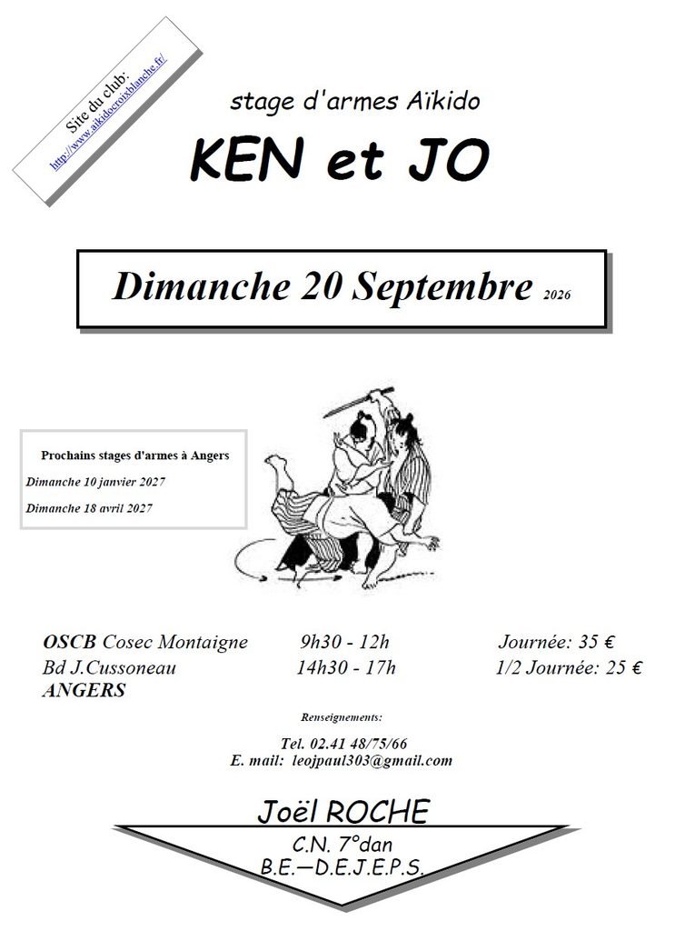 Stage Armes Ken et Jo Joel Roche Aikido Angers