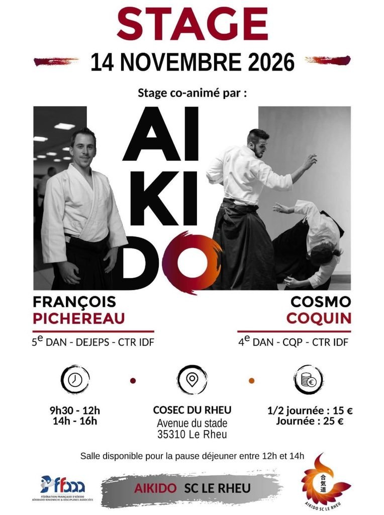 Stage d'Aikido au Rheu Cosmo Coquin et François Pichereau